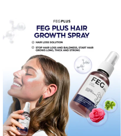 FEG PLUS Beard &amp; Hair Growth Serum Spray Powered by Nature for Visible Results | Best Quality Hair Growth Spray - Hair Serum - 50ml