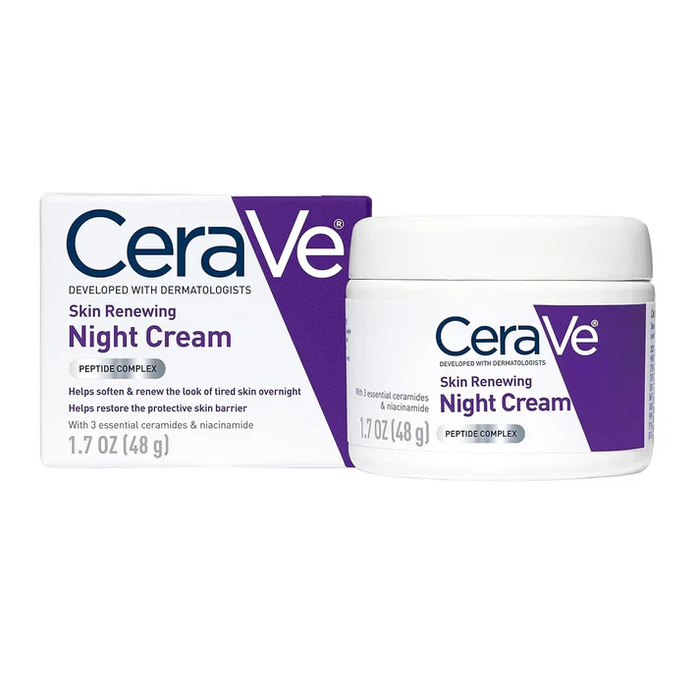 CeraVe 4 in 1 Skincare Kit – Night Cream, Sunblock, Cleanser & Serum | Hydrating, Brightening & Protective Daily Skin Care Set for Radiant Healthy Skin