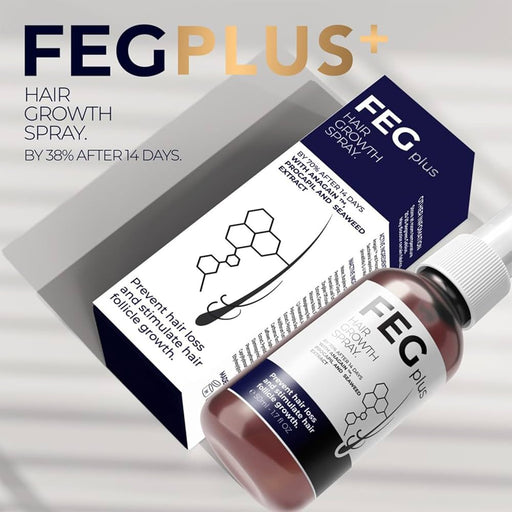 FEG PLUS Beard &amp; Hair Growth Serum Spray Powered by Nature for Visible Results | Best Quality Hair Growth Spray - Hair Serum - 50ml