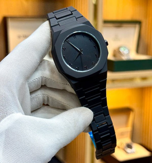 Men's Full Black Aura Quartz Watch | Durable Matte Black Aura Watch