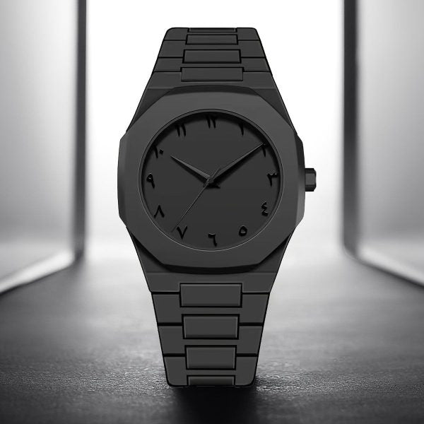 Men's Full Black Aura Quartz Watch | Durable Matte Black Aura Watch